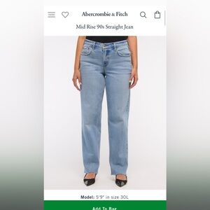 Abercrombie mid-rise 90s jeans